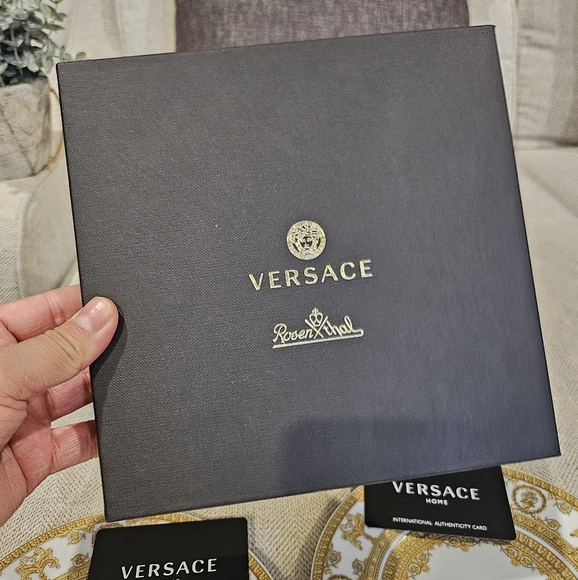 Versace Gold and White Dining Plates - Picture 14 of 15